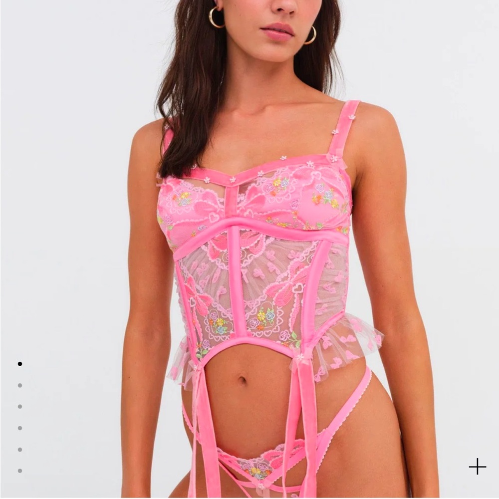For Love and Lemons Marietta Embroidered Bustier